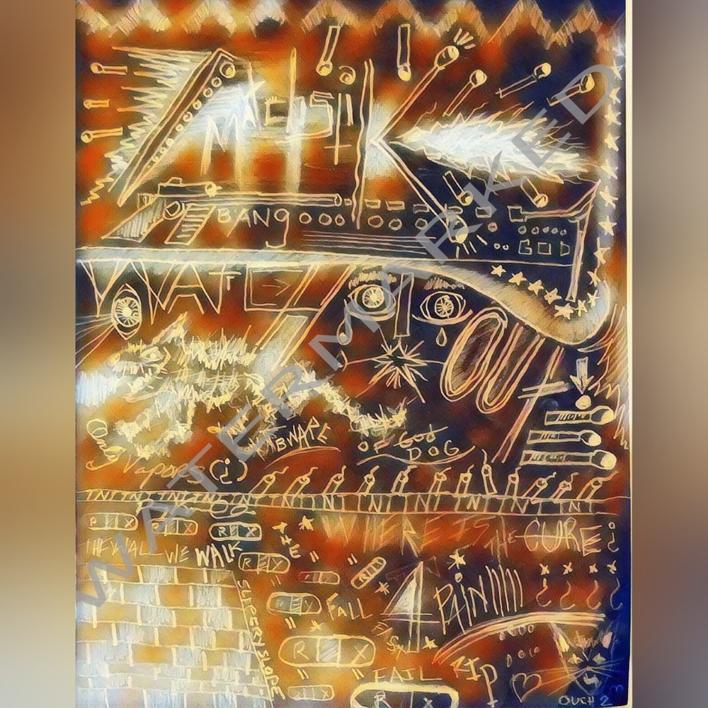 Limited Numbered Signed Edition Archival Print "Matches" Mid Century Modern